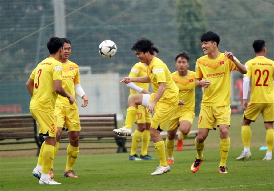 Đội tuyển Việt Nam đóng quân tại Hà Nội để chuẩn bị cho vòng loại World Cup. Ảnh: CTV