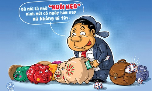 “Sự thật phũ phàng”, một trong ba giải nhì biếm họa đề tài chống tham nhũng