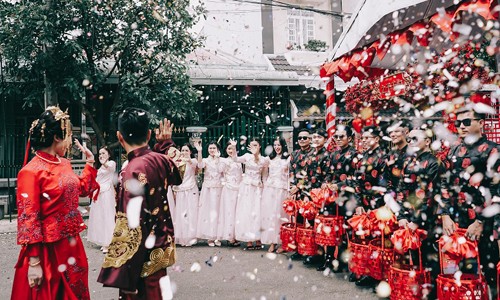 Hình ảnh đẹp từ đám cưới của cặp đôi người Việt gốc Hoa từng gây sốt mạng xã hội