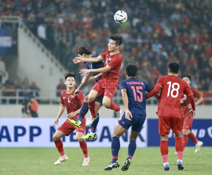 ĐT U23 Việt Nam đã có chiến thắng đậm nhất trước U23 Thái Lan trong lịch sử đối đầu giữa hai đội. Ảnh: VSI 