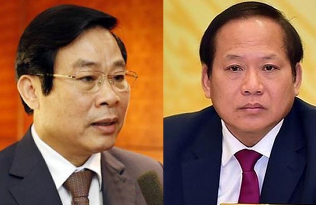 Hai cựu Bộ trưởng Bộ TT&TT Nguyễn Bắc Son, Trương Minh Tuấn