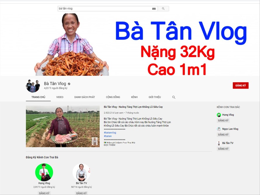 Các kênh Youtube kiếm tiền tỷ ở Việt Nam 
