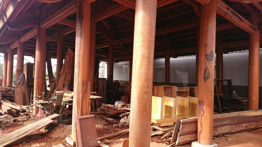 Căn nhà gỗ của gia đình ông Sơn xây dựng trái phép 