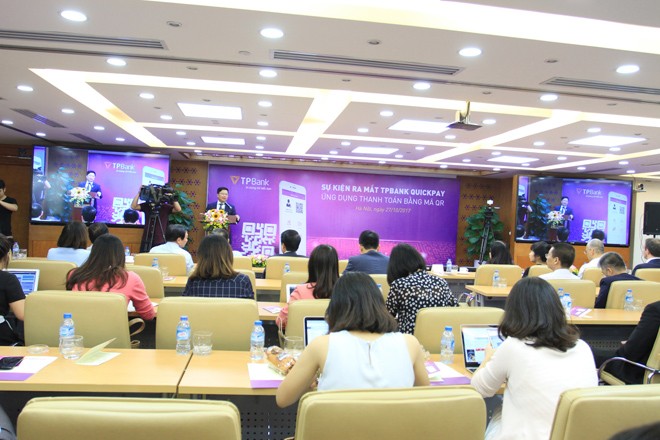TGĐ Nguyễn Hưng tại buổi họp báo ra mắt ứng dụng TPBank QuickPay