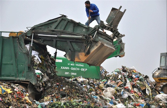Khu xử lý rác thải Nam Sơn đang quá tải