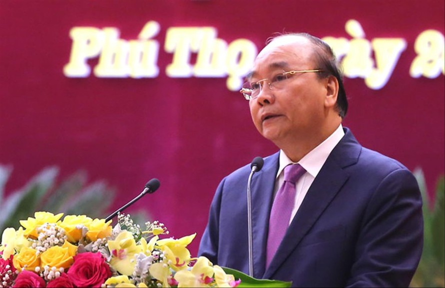 Thủ tướng Chính phủ Nguyễn Xuân Phúc phát biểu tại Đại hội Ảnh: Cổng thông tin điện tử tỉnh Phú Thọ