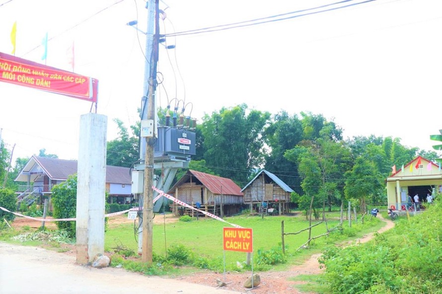Khu vực cách ly liên quan đến ca mắc COVID-19 tại huyện Lắk