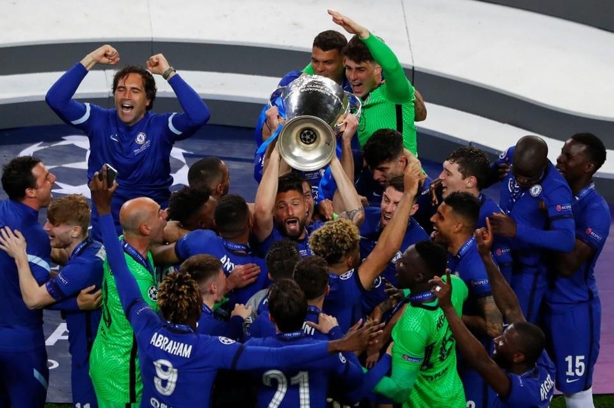 Chelsea ăn mừng chức vô địch Champions League.
