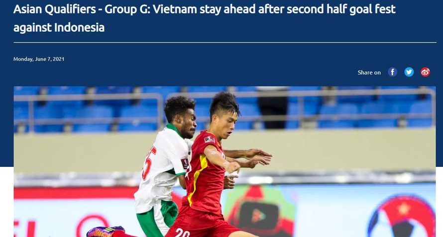 FIFA, AFC nói gì về chiến thắng của đội tuyển Việt Nam?