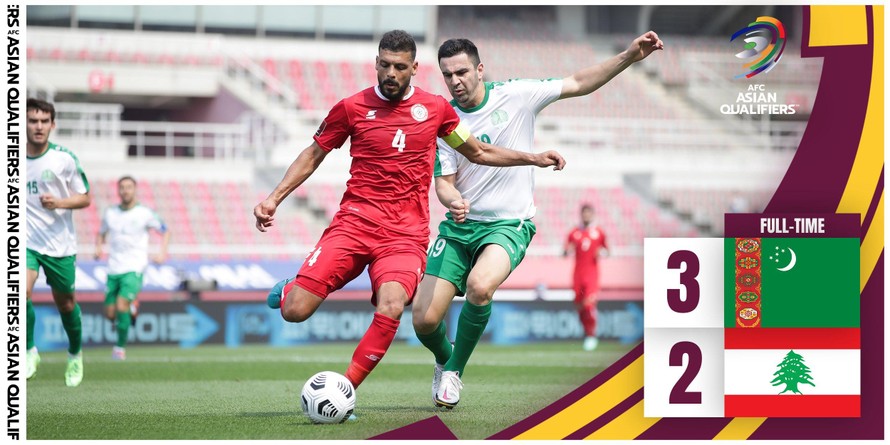 Turkmenistan thắng sốc Lebanon, Việt Nam rộng cửa đi tiếp ở vòng loại World Cup