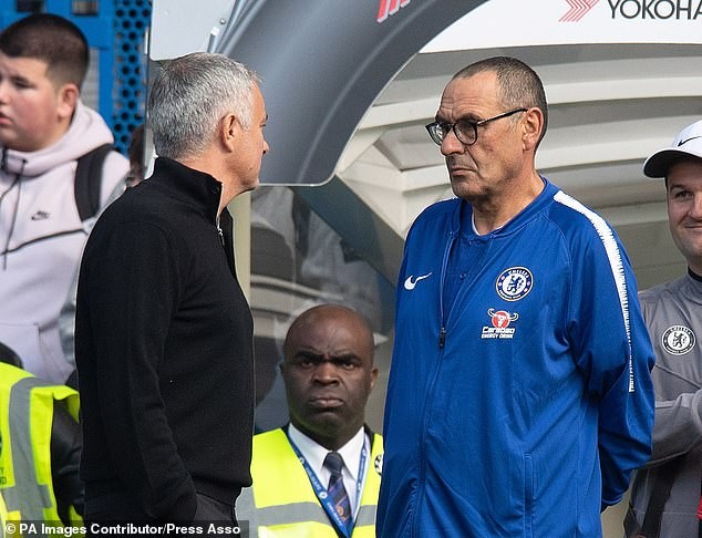 Maurizio Sarri (áo xanh) đã lên tiếng nhận sai