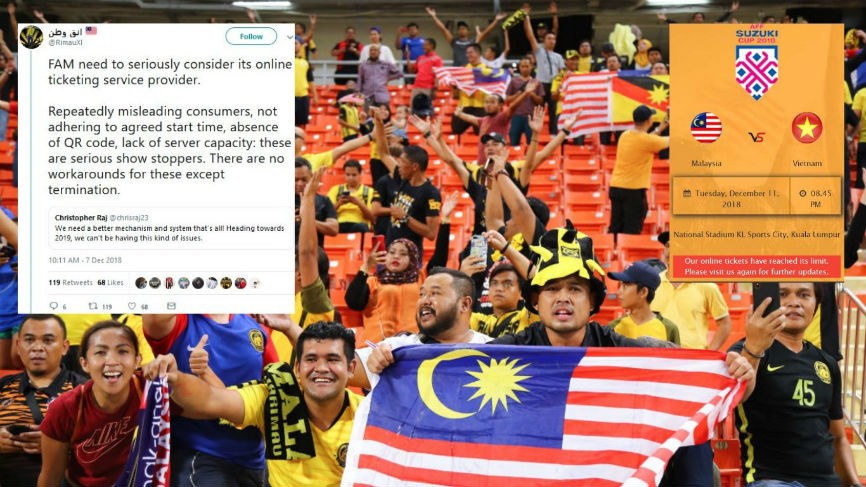 Người hâm mộ Malaysia nổi giận vì cháy vé trận chung kết với Việt Nam