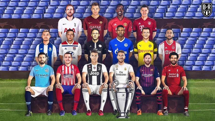 16 đại diện vào vòng 1/8 cúp C1 châu Âu. Ảnh: B/R Football