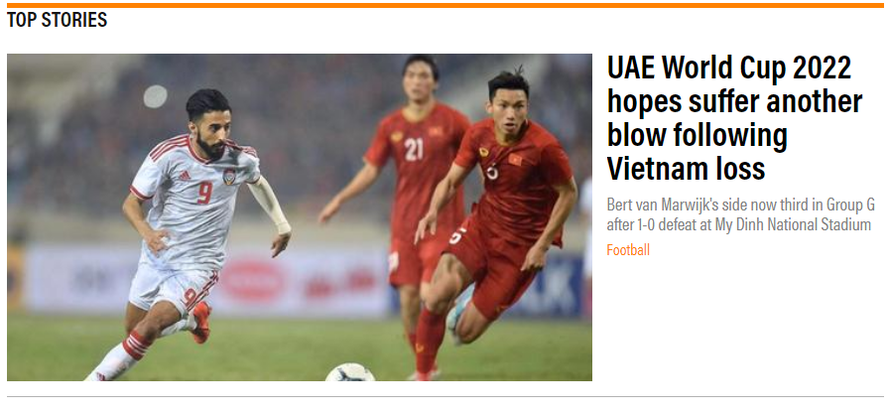 'Tuyển Việt Nam giáng đòn mạnh vào hy vọng World Cup của UAE'