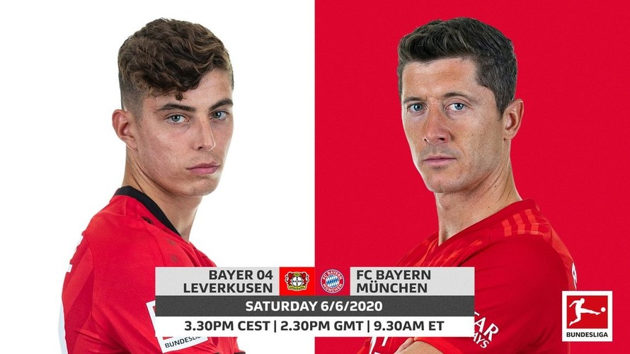 Leverkusen và Bayern Munich gặp nhau lúc 20h30 tối nay.