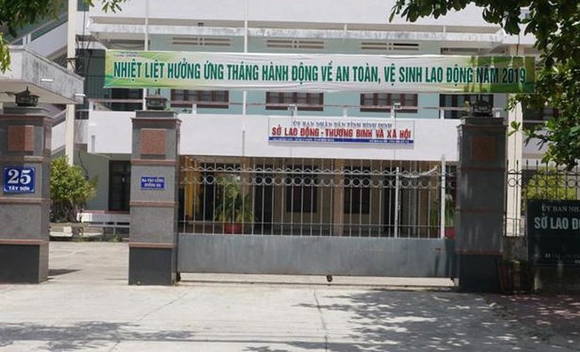 Sở LĐ-TB&XH tỉnh Bình Định - nơi ông Trương Hải Ân công tác. 