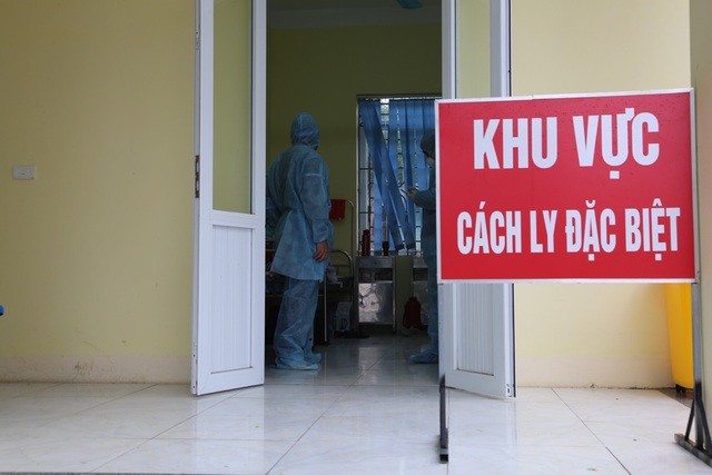 Khu vực cách ly đặc biệt tại Trung tâm y tế huyện Tam Đảo (Ảnh: Nguyễn Trường). 