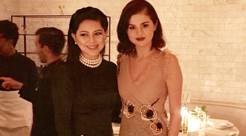 Cựu diễn viên Thuỷ Tiên dự tiệc cùng Selena Gomez