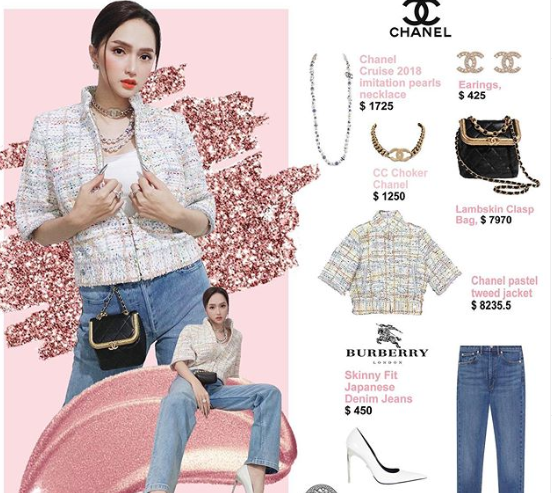 'Choáng váng' khi bóc giá bộ đồ sang chảnh hàng trăm triệu đồng của Hương Giang Idol
