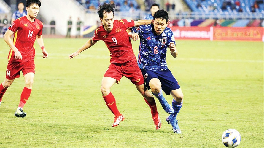 Các cầu thủ Việt Nam đã có một trận đấu đầy nỗ lực trước đối thủ vượt trội về đẳng cấp
