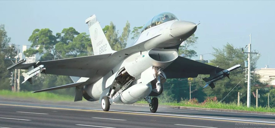 Một tiêm kích F-16 của Đài Loan. Mỹ là nguồn cung vũ khí chính của vùng lãnh thổ này Ảnh: thedrive.com