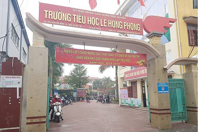  Trường Tiểu học Lê Hồng Phong, nơi phụ huynh phản ánh trường cho học sinh yếu kém nghỉ học để thi giáo viên giỏi