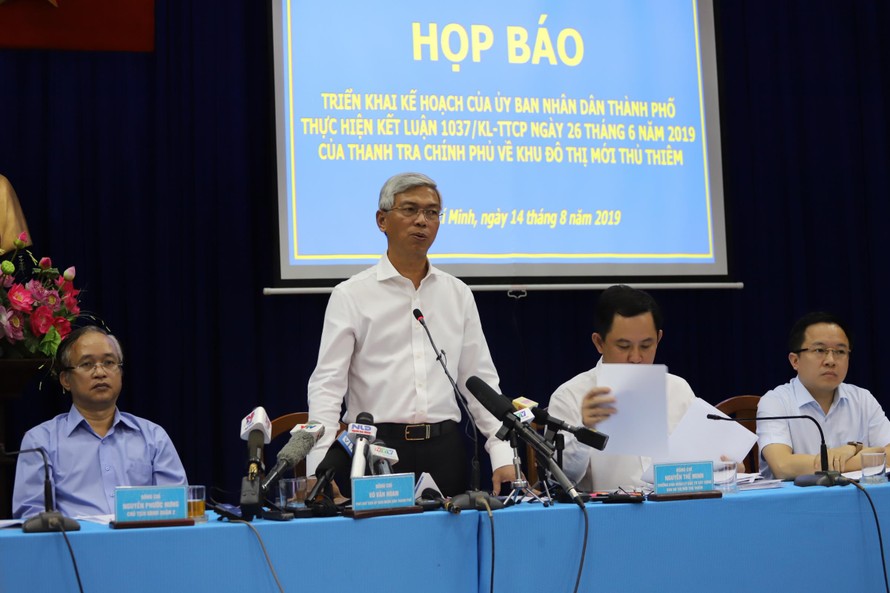 Ông Võ Văn Hoan, Phó Chủ tịch UBND TPHCM trả lời báo chí vào chiều 14/8 