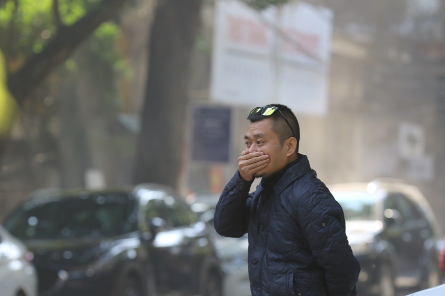 Ô nhiễm không khí nghiêm trọng tái diễn ở Hà Nội Ảnh: Như Ý