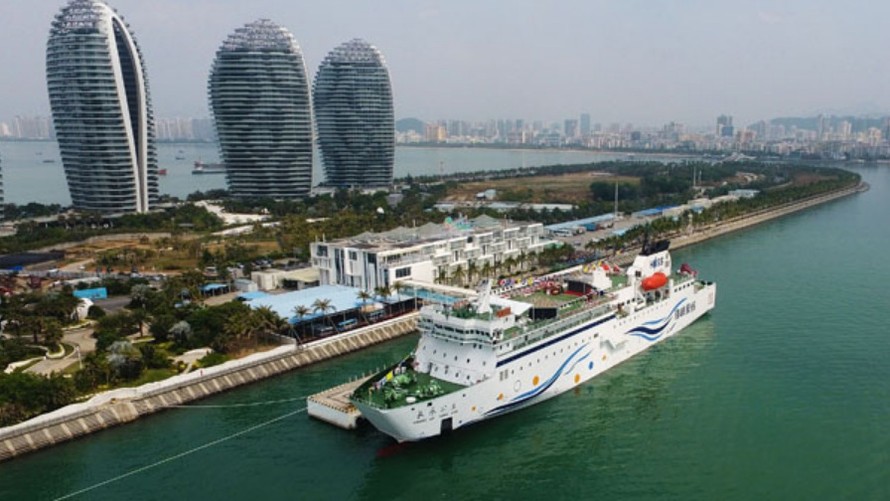 Du thuyền Changle Gongzhu đậu ở tại tỉnh Hải Nam, Trung Quốc Ảnh: Xinhua 