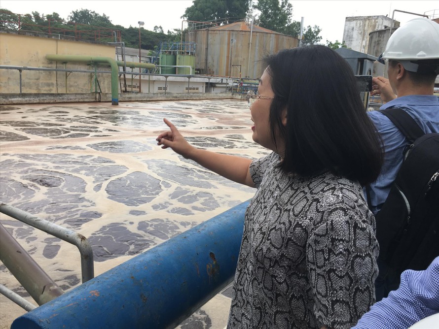 Bể xử lý nước thải của Nhà máy AB Mauri nơi vừa xảy ra sự cố phát tán mùi hôi gây ô nhiễm môi trường