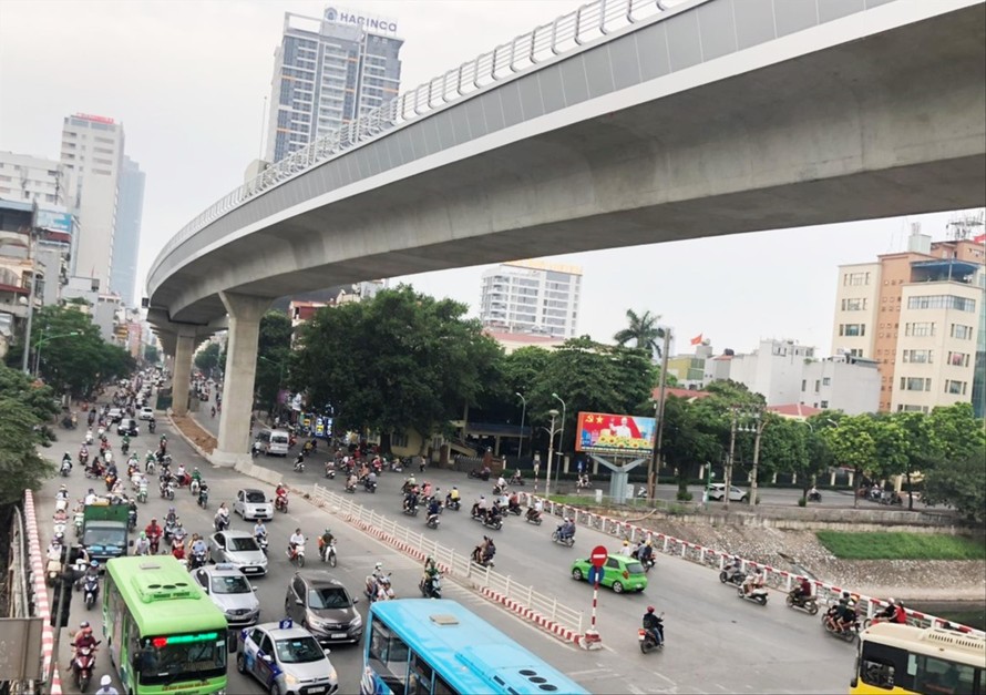 Dự án metro Nhổn – ga Hà Nội đã thi công xong đoạn tuyến trên cao 