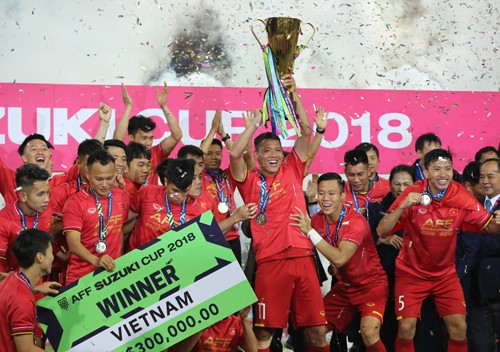 Tuyển Việt Nam đoạt chức vô địch AFF Suzuki Cup 2018 ảnh: nhu ý