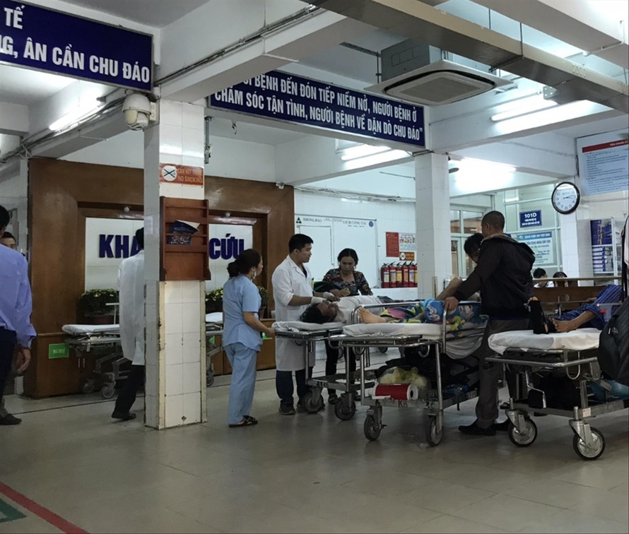 Khoa Cấp cứu (Bệnh viên Việt Đức) giảm hẳn số bệnh nhân đến cấp cứu. Ảnh T.Hà 