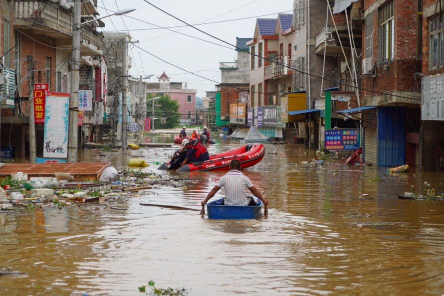 Tỉnh Giang Tây đang xảy ra lũ lụt nghiêm trọng Ảnh: SCMP 