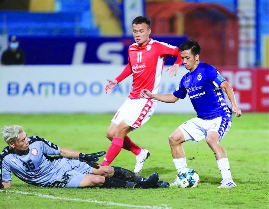 Hà Nội và Tp Hồ Chí Minh đối đầu nhau ngay lượt trận đầu tiên vòng 2 LS V-League 2020 ảnh: VPF 