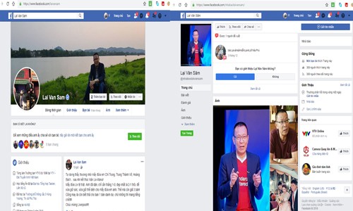 Nhiều facebooker đã lấy ảnh, thông tin của nhà báo Lại Văn Sâm tạo facebook giả