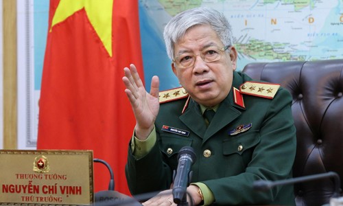 Thượng tướng Nguyễn Chí Vịnh, Thứ trưởng Bộ Quốc phòng. Ảnh: Mạnh Thắng 