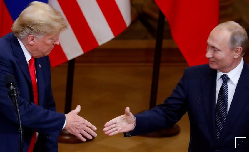 Ông Trump và ông Putin gặp nhau hồi tháng 7/2018 tại Helsinki, Phần Lan ảnh: Reuters