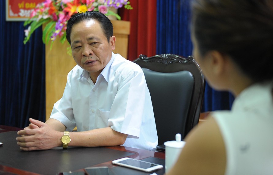 PV Tiền Phong làm việc với ông Vũ Văn Sử, khi đó là Giám đốc Sở GD&ĐT tỉnh Hà Giang