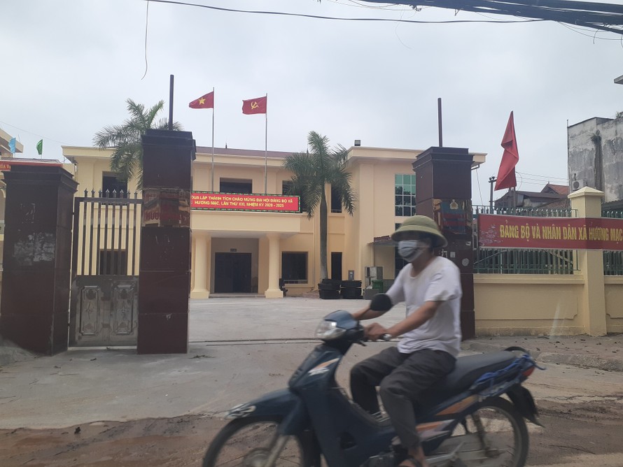  Trụ sở UBND xã Hương Mạc ( Từ Sơn, Bắc Ninh), nơi mà phó chủ tịch xã xác nhận sự việc không có thật Ảnh: CTV