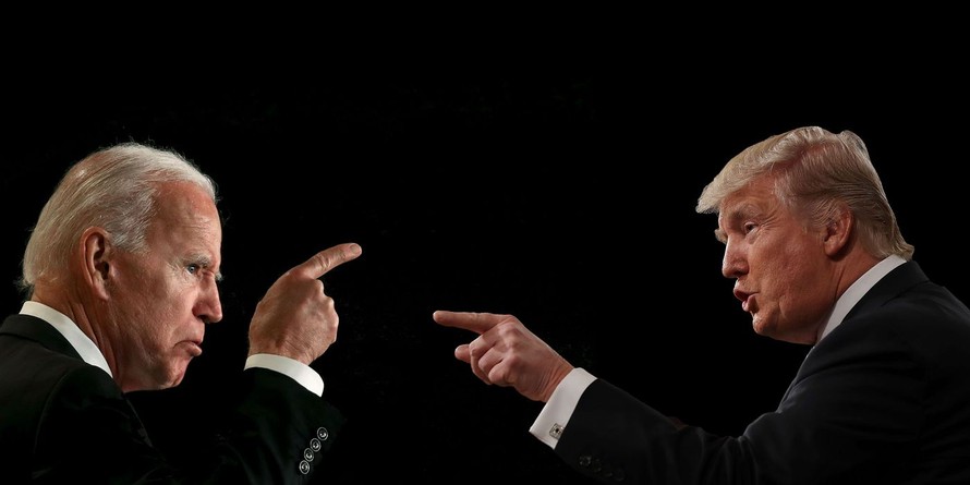 Ông Joe Biden (trái) và ông Donald Trump, ai sẽ chiến thắng trong cuộc bầu cử tổng thống Mỹ ngày 3/11? Ảnh: Bloomberg 