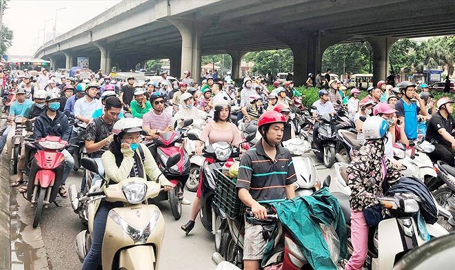 Theo phương án, khi triển khai đề án phương tiện giao thông tại Hà Nội sẽ chịu 3 mức phí khi vào nội đô. Ảnh: T.Đảng