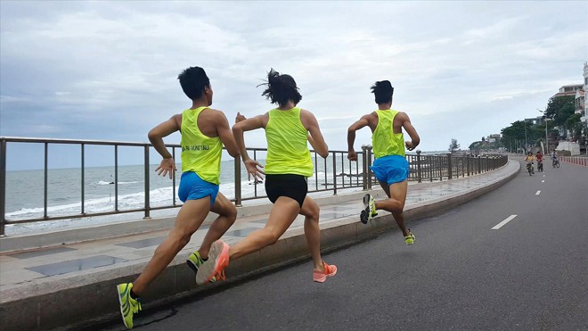 Đường chạy ven biển Vũng Tàu sẽ mang lại trải nghiệm khó quên với những VĐV tham dự Việt dã toàn quốc và marathon giải báo Tiền Phong lần thứ 60 ảnh: Mạnh Thắng 