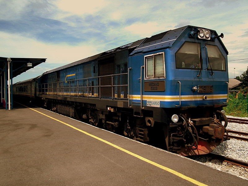 Một đầu máy xe lửa ở Malaysia do Trung Quốc chế tạo. Ảnh: commons.wikimedia.org 