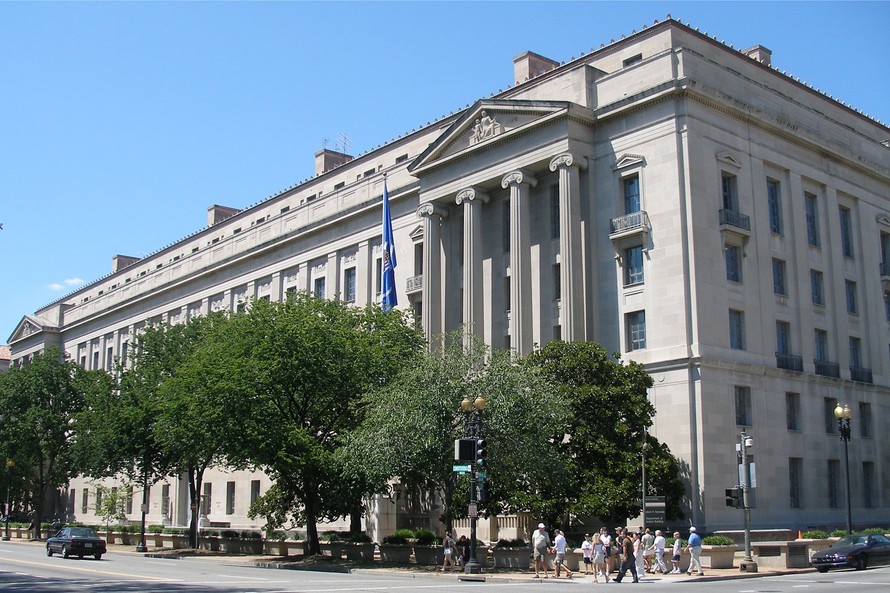 Tòa nhà Bộ Tư pháp Mỹ ở Washington D.C ảnh: wiki 