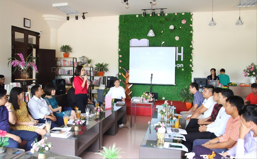 Chương trình Cà phê khởi nghiệp thu hút sự quan tâm của nhiều bạn trẻ tỉnh Bắc Ninh Ảnh: N.T 