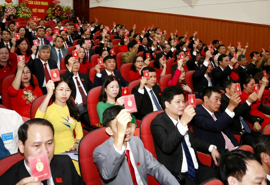 Đại hội đảng bộ các quận, huyện (Hà Nội) nhiệm kỳ 2020-2025 ảnh: Trường Phong 