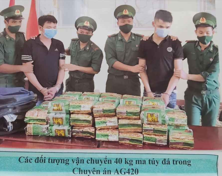 Các đối tượng trong vụ vận chuyển 40kg ma túy đá trong chuyên án AG 420 