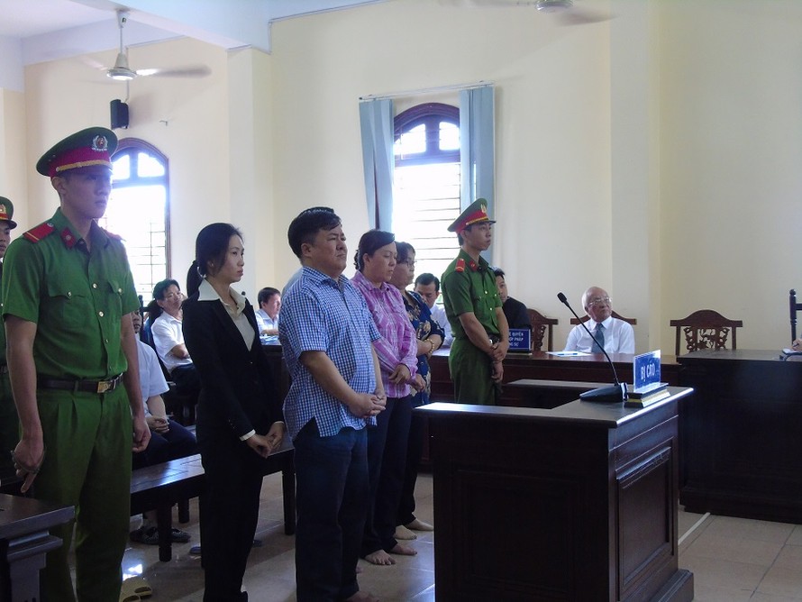 Các bị cáo tại phiên tòa - Ảnh: Kim Hà