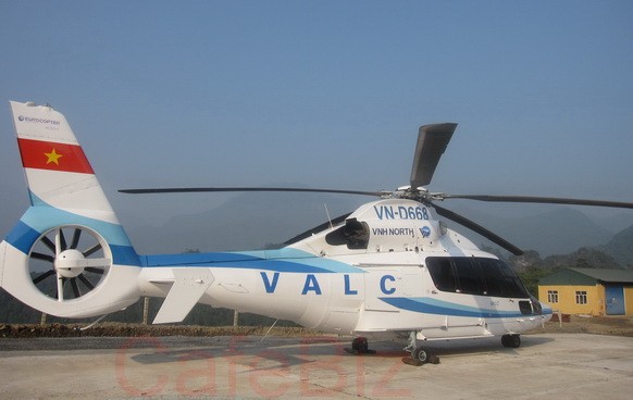 Chiếc trực thăng VN-D668 của ông Trần Đình Long.